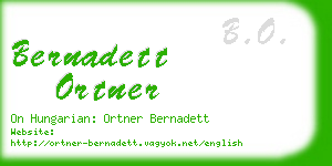 bernadett ortner business card